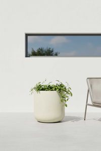 Blumentopf Pflanztopf Fiberglas CHICO Vesuvcreme