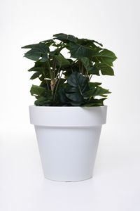 Blumentopf Pflanzkübel aus Kunststoff Rund Weiß LEVANTA