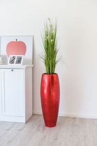 Exklusiver Pflanzkübel Fiberglas "Magnum", Rot Hochglanz