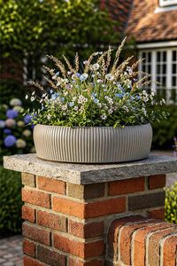 Pflanzschale Dekoschale Fiberglas ERYNA Tiefgrau