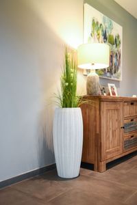 Pflanzkübel Blumenkübel Pflanzsäule Fiberglas OPUS - Weiß