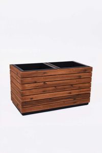 Pflanzkübel Pflanztrog Holz Akazie "Maxi", Braun