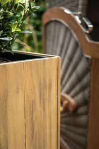 Pflanzkübel Blumenkübel Säule Holz BLOCK Braun