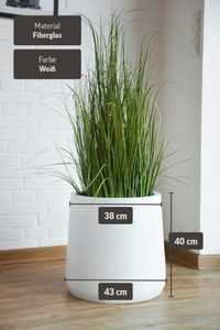 Pflanzkübel Blumentopf rund VEKRA Weiß Matt