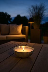 Schale mit Kerze Edelstahl Metall Halbkugel SOPLAR