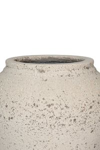 Blumentopf FUGU Fiberzement 37x33 cm Beige