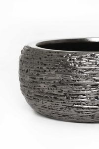 Pflanztopf POTTA Fiberglas 31x13 cm Silber