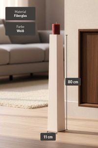 Kerzenständer Standkerzenhalter Fiberglas Weiß Matt OBELISK