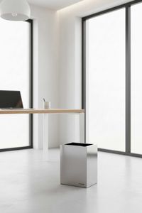 Mülleimer Abfalleimer Edelstahl "Rocko", Poliert