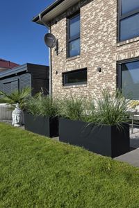 Pflanzkübel Pflanztrog Fiberglas "Maxi", Anthrazit