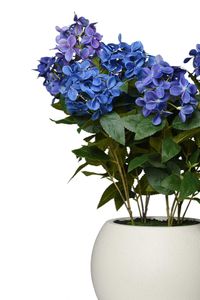 Kunstpflanze Hortensie im Topf Kunststoff HYDRANGA blau