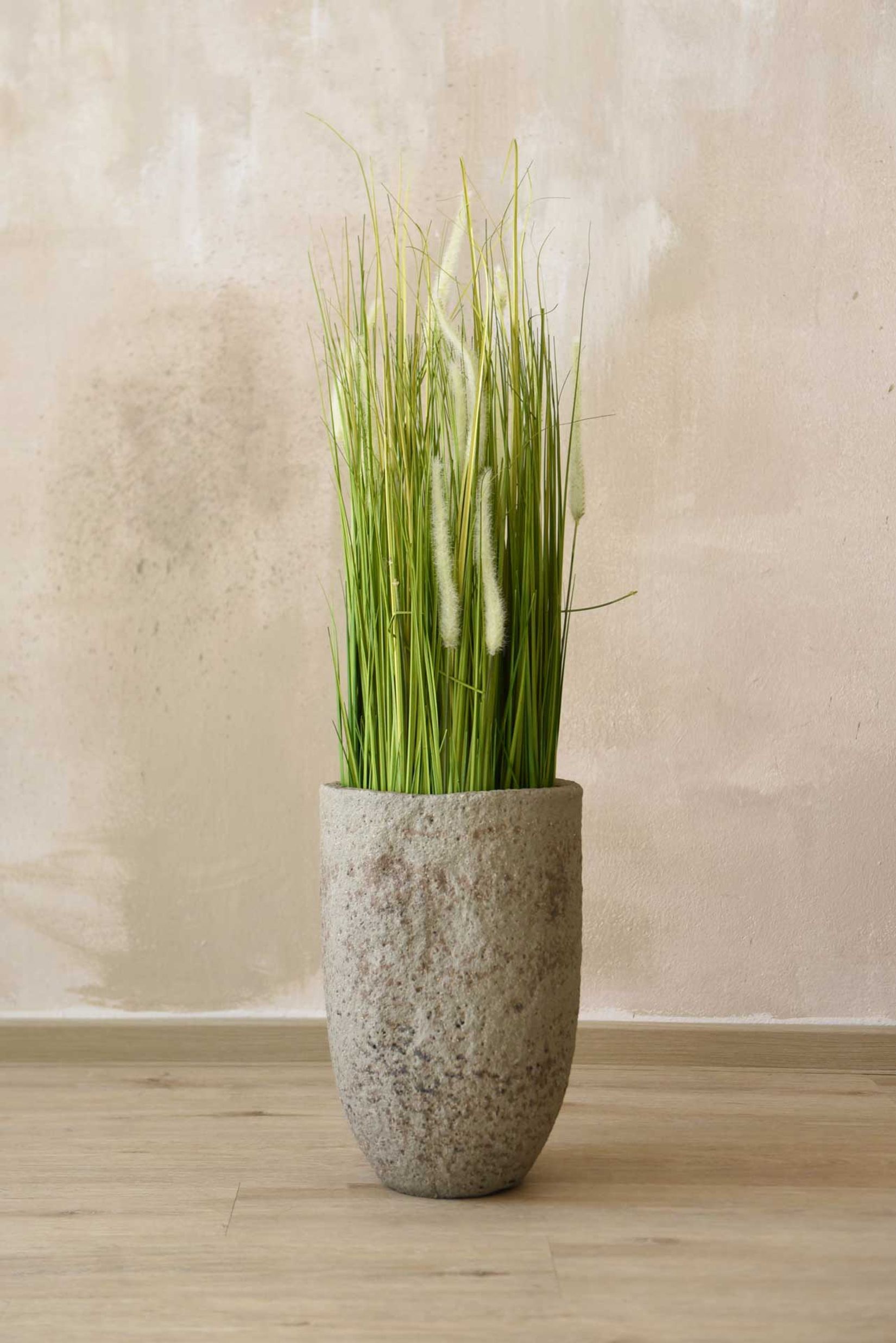Pflanzkübel Blumentopf Fiberzement BILLOW Erdgrau