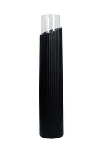 Windlichtsäule CANDRA Fiberglas 22x111 cm Schwarz