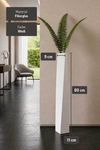 Bodenvase Standvase Fiberglas Weiß Matt HYDRON Bodenvase Standvase Fiberglas Weiß Matt HYDRON