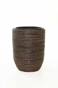 Pflanzkübel Rattan MACETA Schwarz Natur Pflanzkübel Rattan MACETA Schwarz Natur