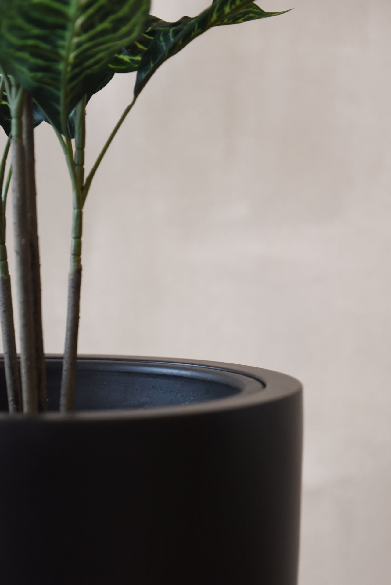 Produktbild von VIVANNO Escada Blumentopf Pflanzkübel, Fiberglas, Weiß Matt, 60x35 Cm, Für Innen- & Außenbereich