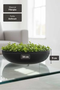 Pflanzschale Blumenschale Fiberglas PLANA Skandianthrazit