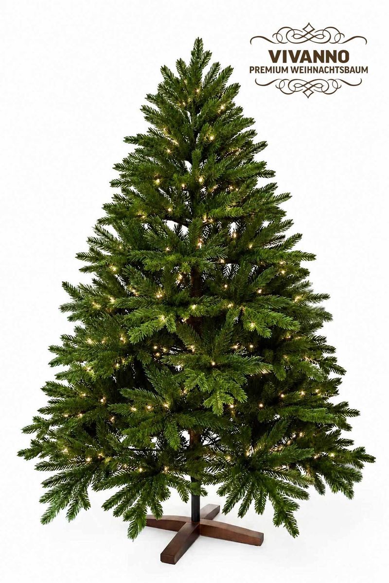 Künstlicher Premium Weihnachtsbaum Nordmanntanne LED, 210 cm hoch | 402101855210