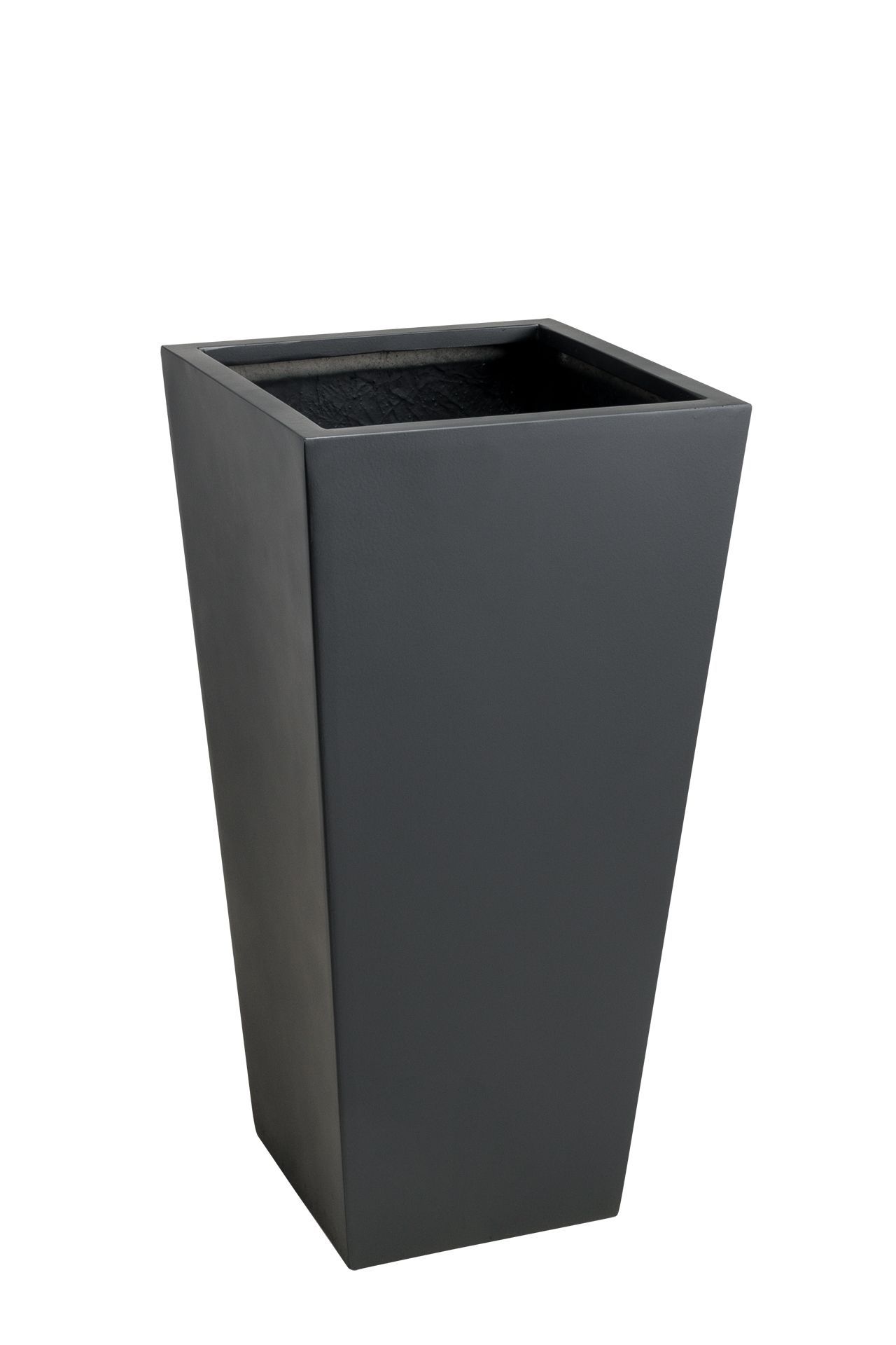 Pflanzkübel Blumenkübel Fiberglas "Classic", Anthrazit 35x35x70 cm