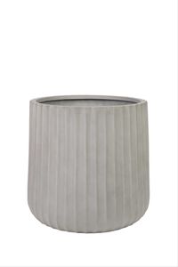 Blumentopf VEKRA ARC Fiberglas 38x40 cm Grau