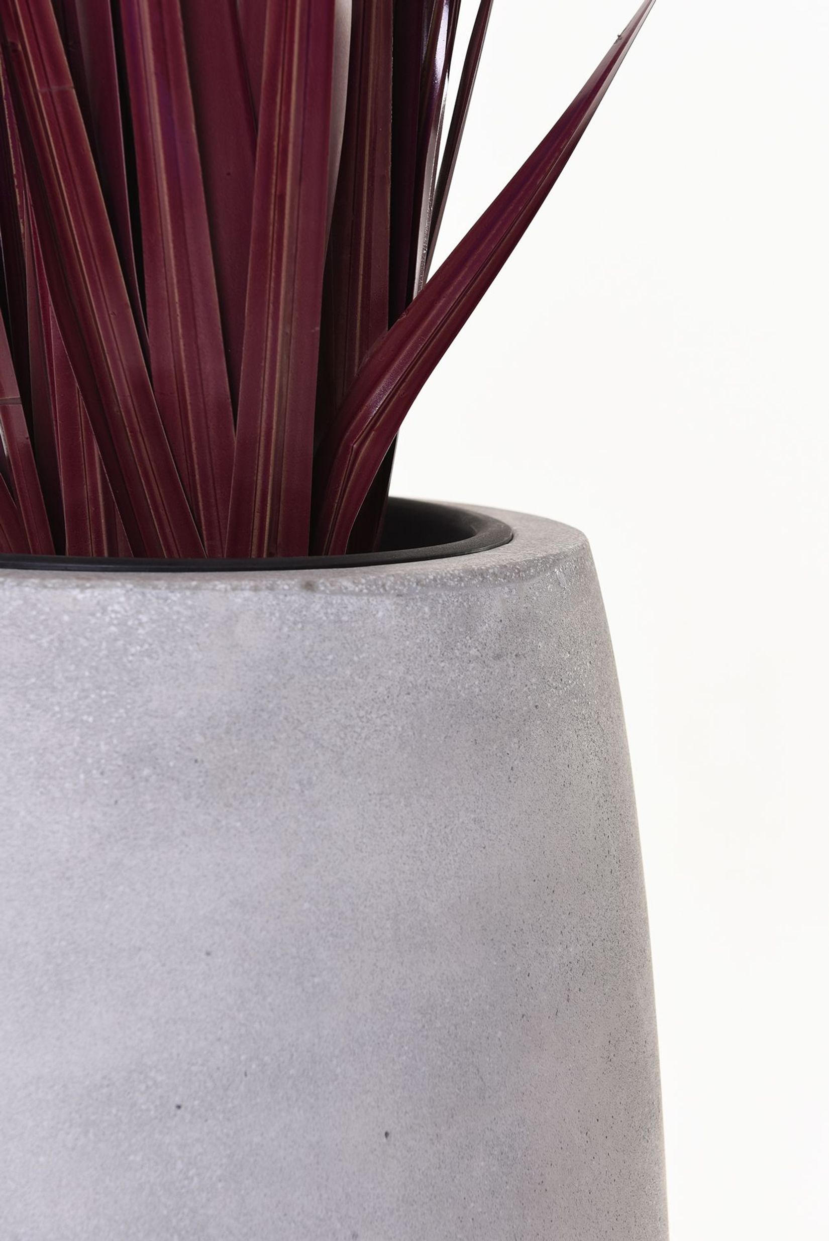 Pflanzkübel Blumenkübel Fiberglas "Magnum", Beton-Design, Grau