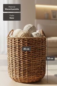 Korb Dekokorb BACINO Wasserhyazinthe Natur