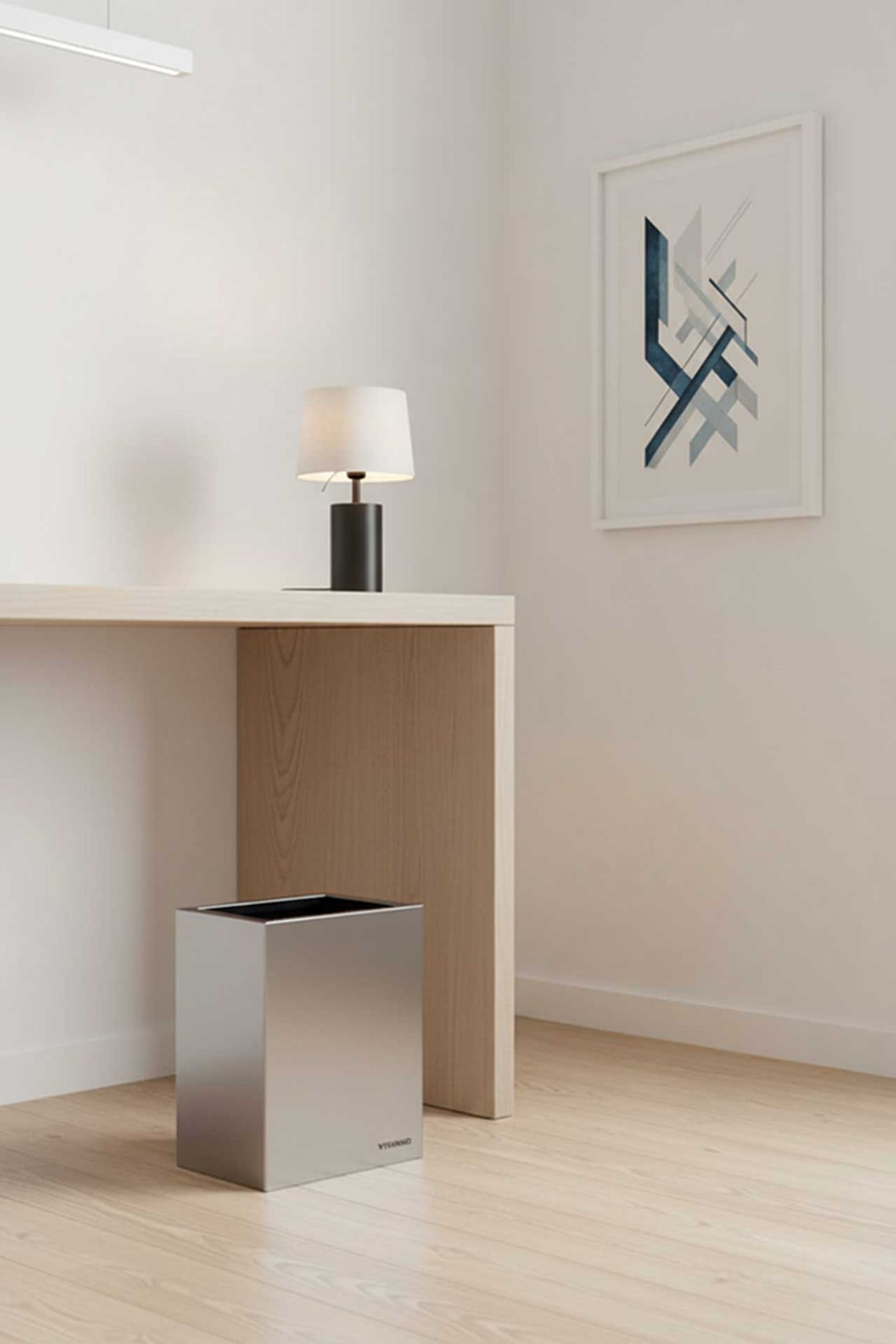 Mülleimer Abfalleimer Edelstahl "Rocko", Poliert