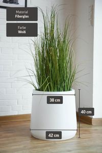 Pflanzkübel Blumentopf rund VEKRA Weiß Matt