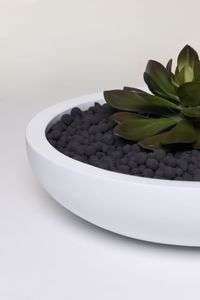 Pflanzschale Blumenschale Dekoschale Fiberglas PLANA Weiß