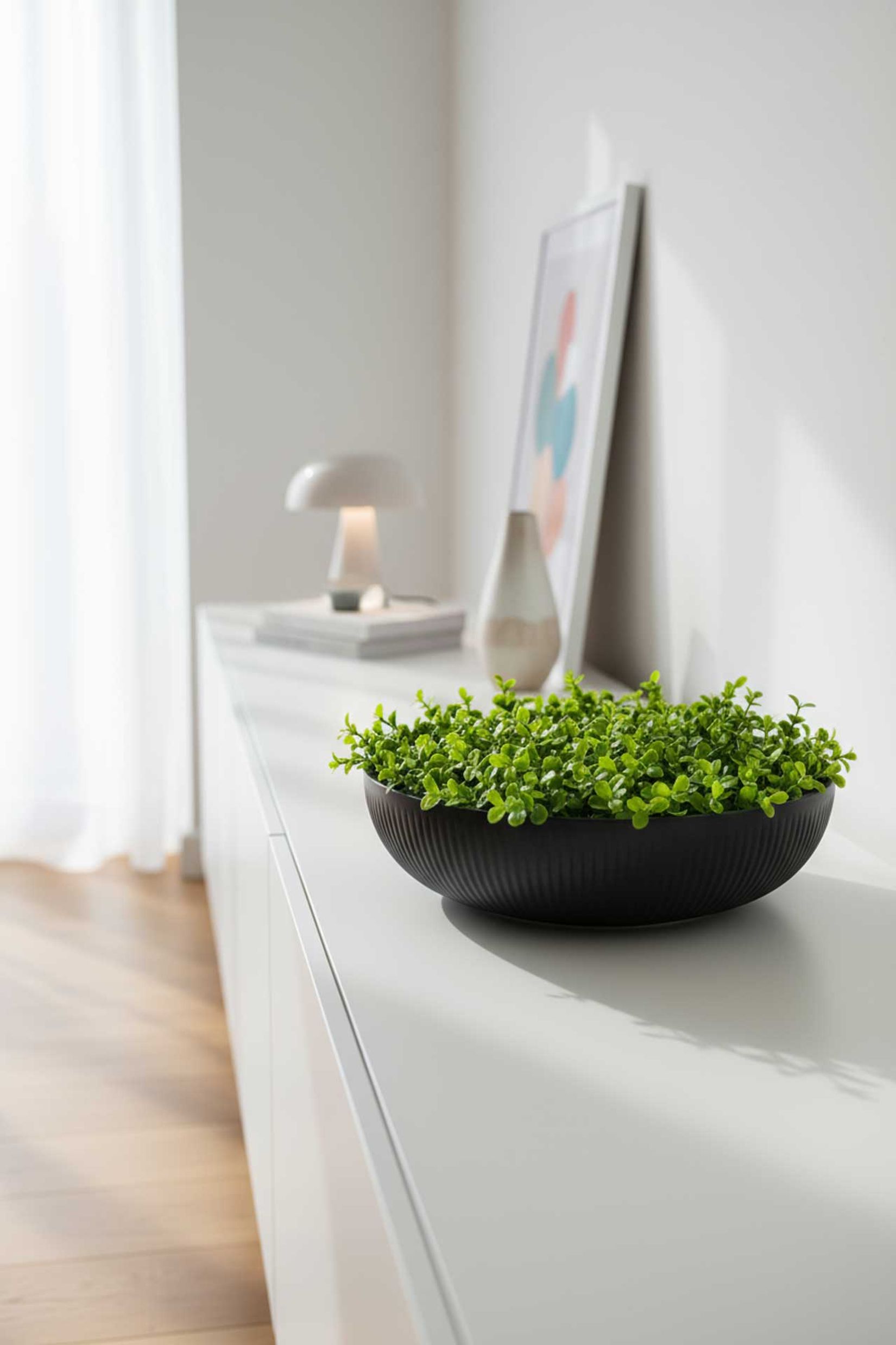 Pflanzschale Blumenschale Fiberglas PLANA Skandianthrazit