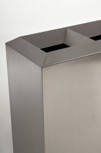 Mülleimer mit Müllboxen Edelstahl "Reciclo", Gebürstet