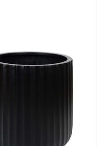Blumentopf VEKRA ARC Fiberglas 38x40 cm Schwarz