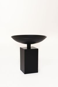 Säule mit Schale Podest AURORA Schwarz