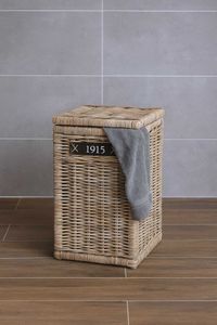 Wäschekorb Wäschetruhe Rattan MIA Grau Natur Wäschekorb Wäschetruhe Rattan MIA Grau Natur