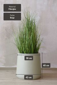 Blumenkübel Pflanzkübel fiberglas VEKRA creme