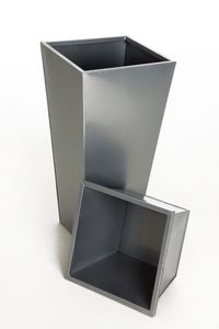 Pflanzkübel Blumenkübel Zink "New Advance", Silber