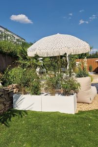 Pflanzkübel Pflanztrog Fiberglas "Maxi", Weiß Matt