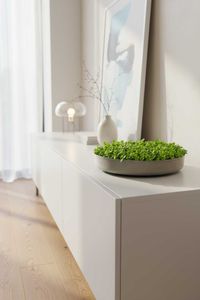 Pflanzschale Dekoschale Fiberglas ORYVEN Beton-Design Grau