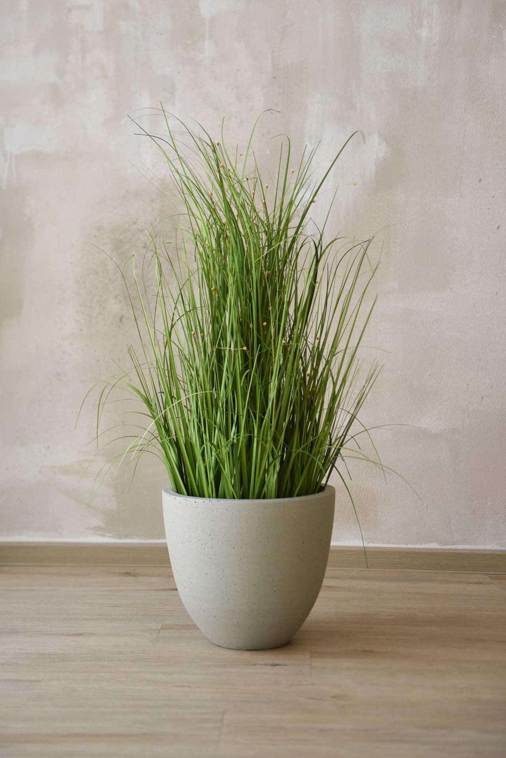 Pflanzkübel Blumentopf Fiberglas VIRINGO Sandstein Beige