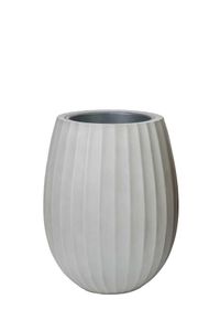 Blumentopf BALAO ARC Fiberglas 39x50 cm Grau