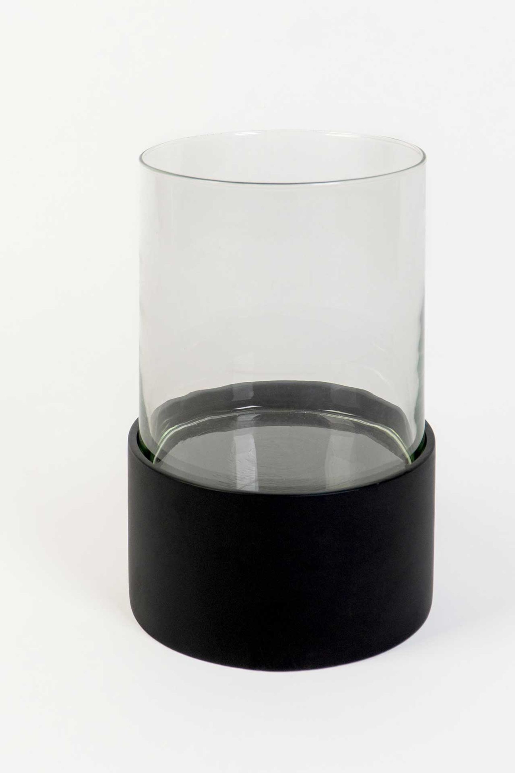 Windlicht Kerzenhalter CANDIRA rund Schwarz Matt Windlicht Kerzenhalter CANDIRA rund Schwarz Matt