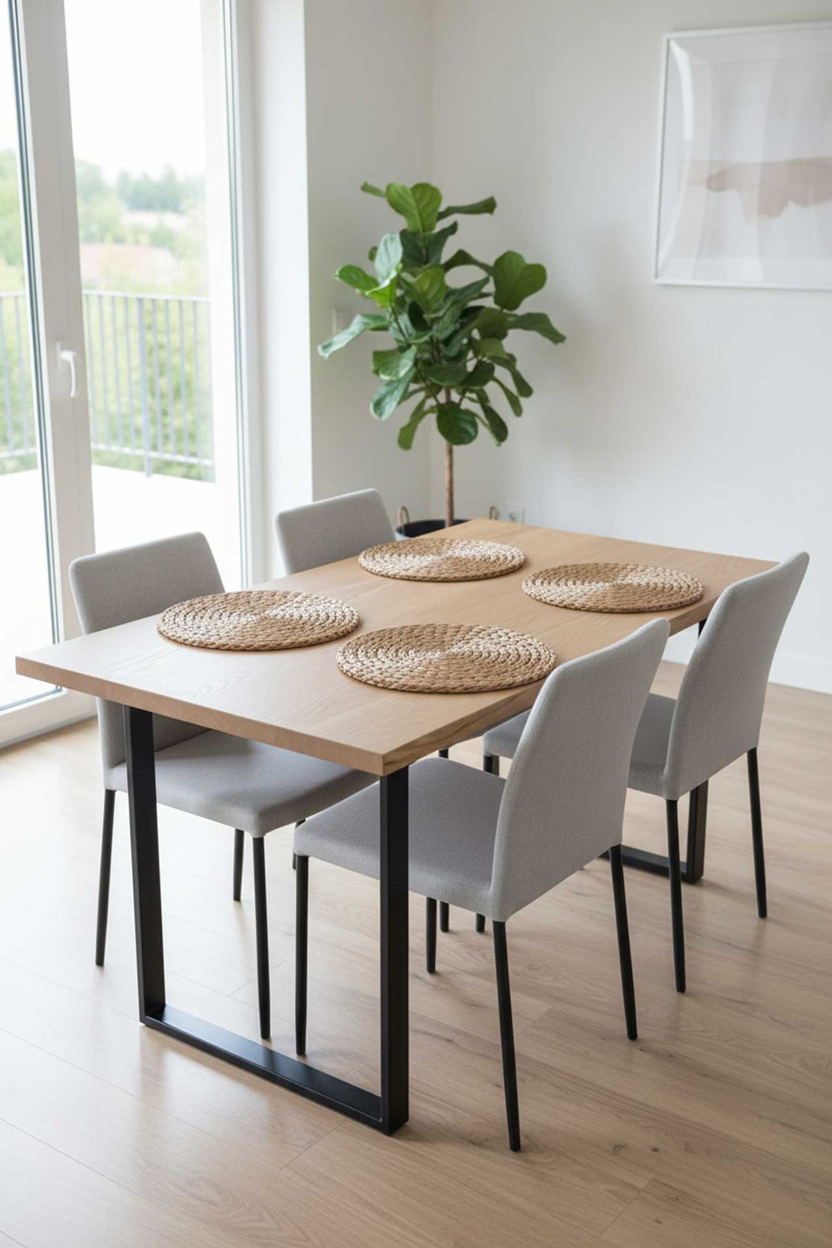 4er Set Tischset Platzset Set Wasserhyazinthe "Ilana", Natur