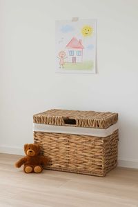 Wäschetruhe Wäschekorb Truhe Wasserhyazinthe "Wanda", Natur