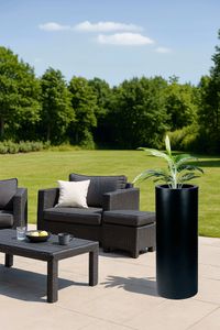 Pflanztopf Pflanzkübel Fiberglas ESTRA anthrazit