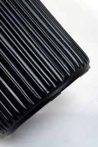 Bodenvase Fiberglas VERTIGO Schwarz Matt 