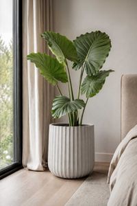 Blumentopf VEKRA ARC Fiberglas 38x40 cm Grau
