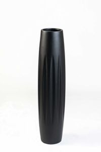 Bodenvase Fiberglas VERTIGA Schwarz Matt