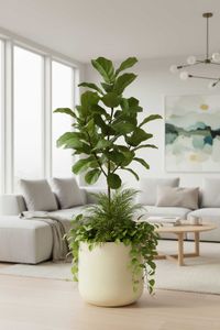 Blumentopf Pflanztopf Fiberglas CHICO Vesuvcreme