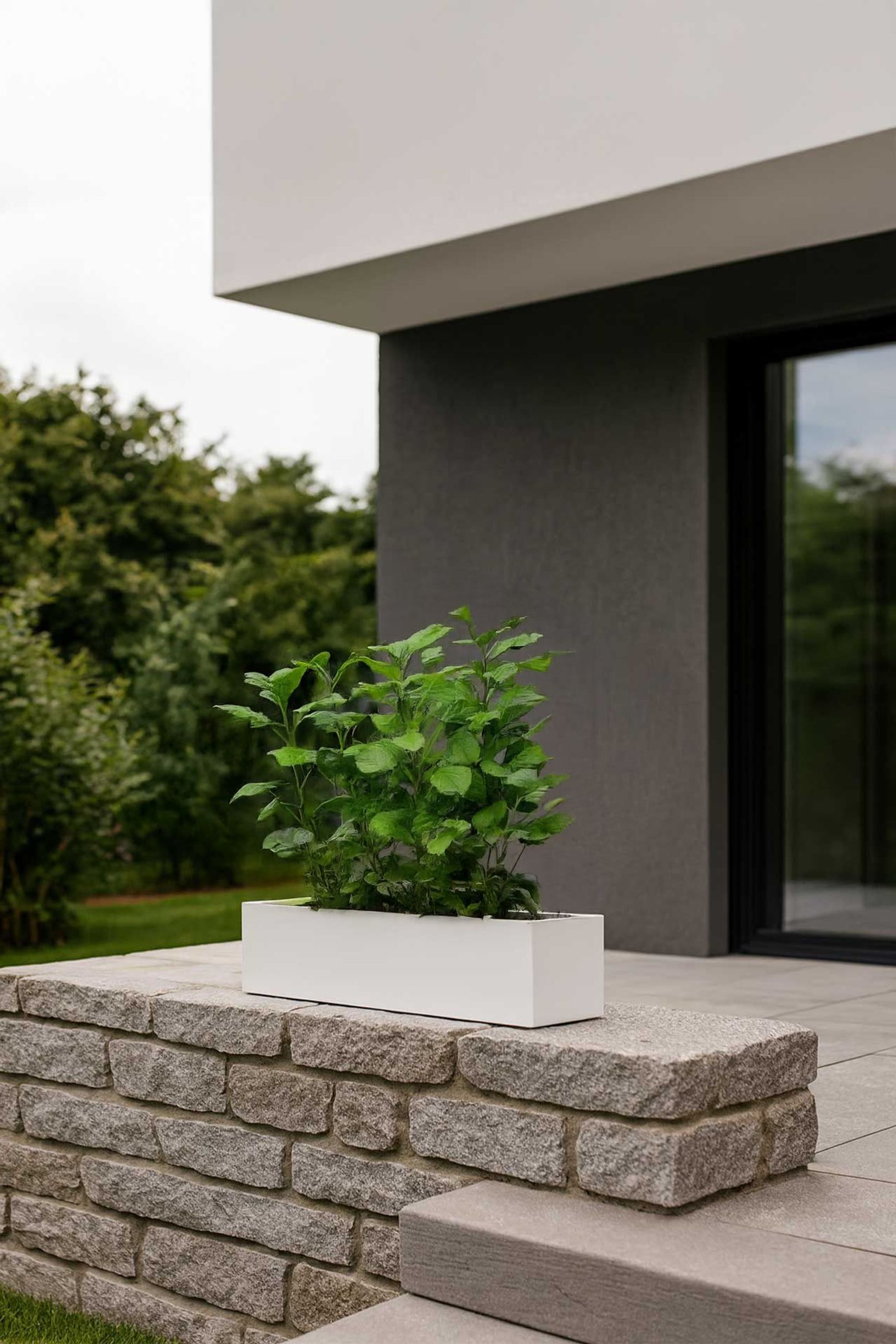 Blumenkasten Pflanzkasten Balkonkasten Fiberglas FLOBO Weiß Matt