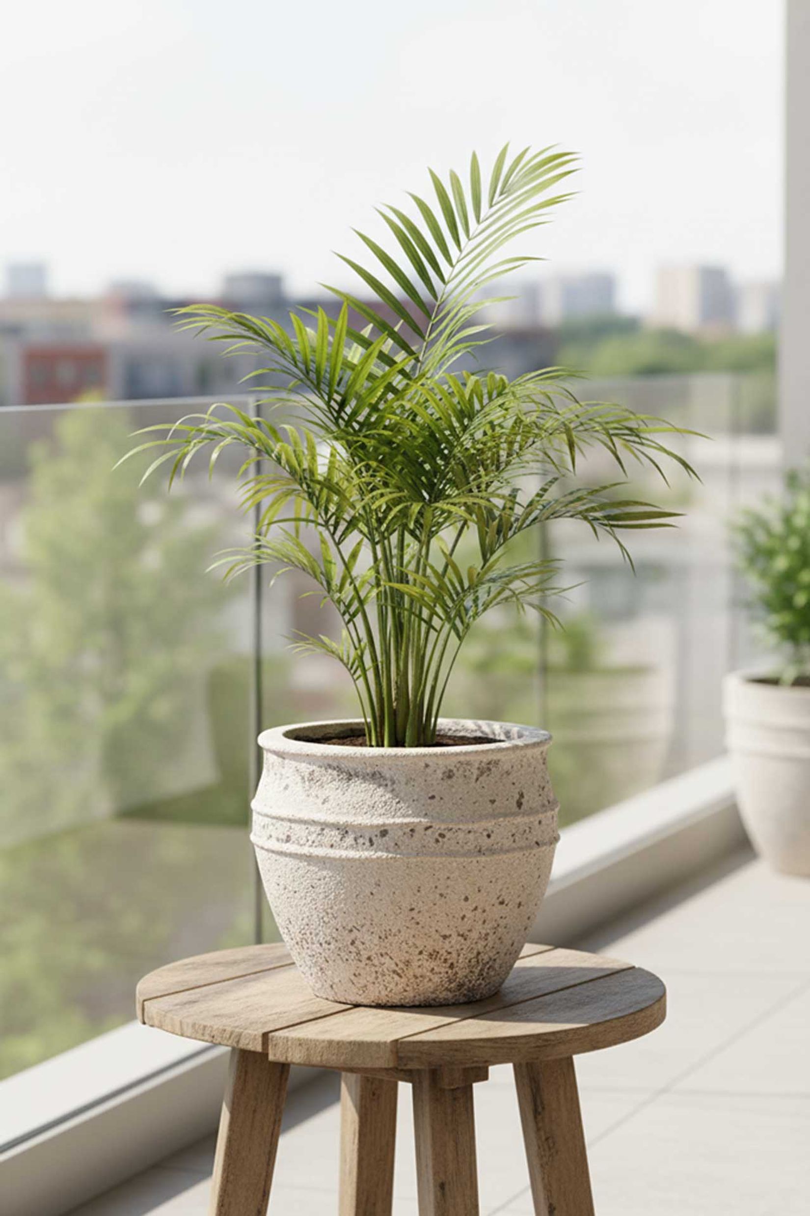 Blumentopf KALDERO Fiberzement 29x25 cm Creme